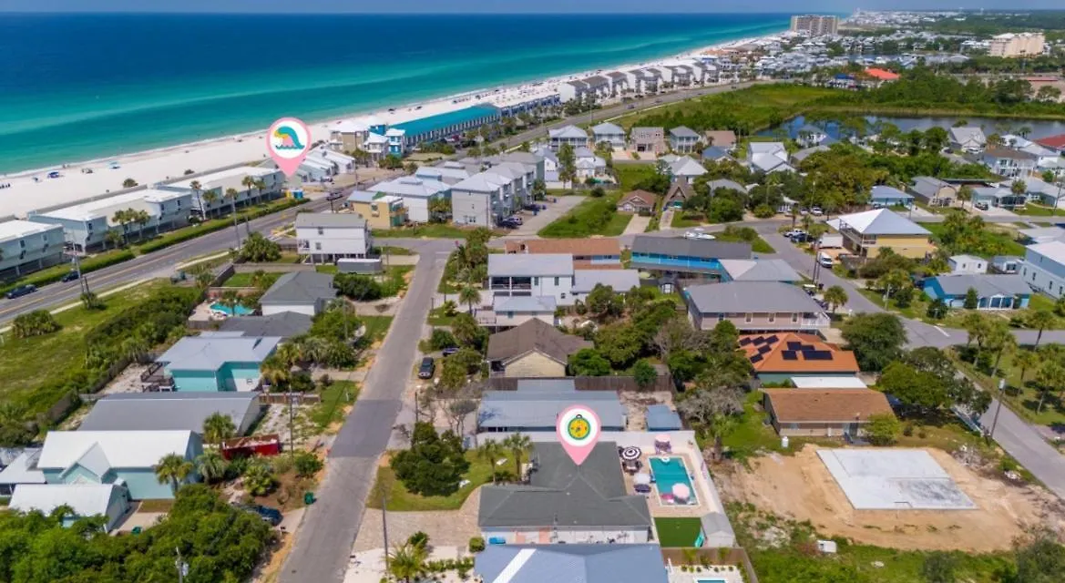 Steps To The Beach & Close To 30A! Private Pool With Sundeck & Putt Putt Golf! Panama City Beach ABD